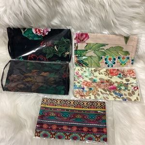 JOHNNY WAS Cotton Sateen Masks; 5-pc Set Floral/Pattern Masks, NEW